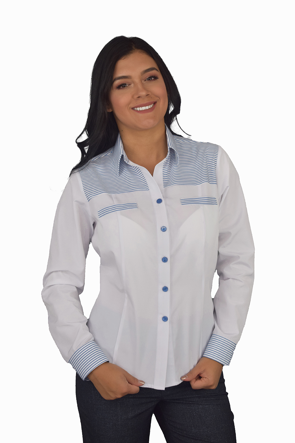 uniforme empresarial blusas ref halcon Celmy dise o y